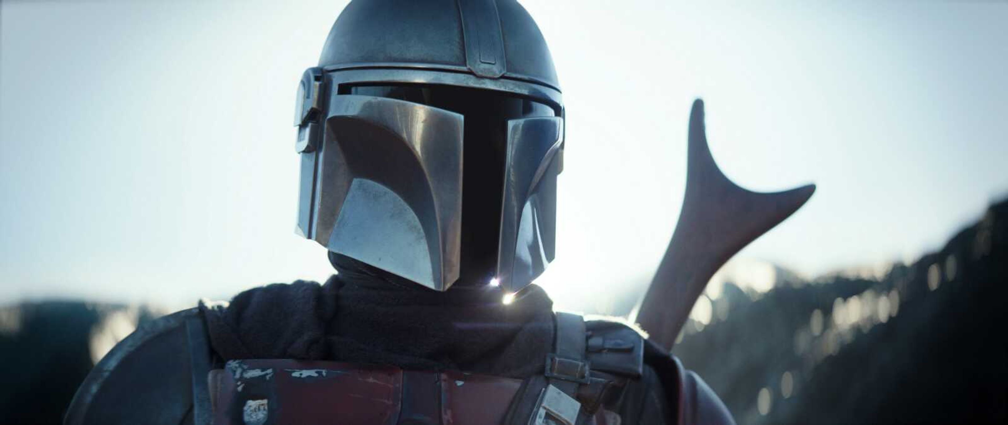 This image released by Disney Plus shows Pedro Pascal in a scene from "The Mandalorian." The show was nominated for a Golden Globe for best drama series on Wednesday.