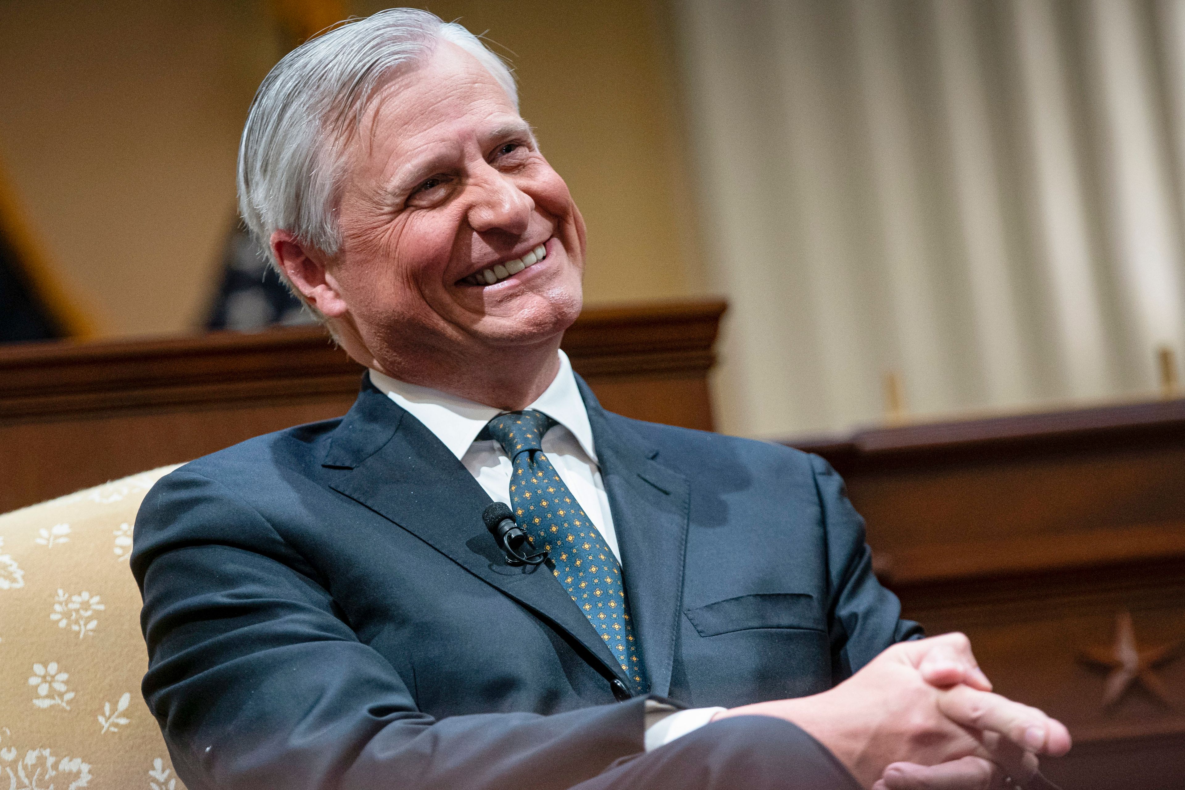 FILE - Historian Jon Meacham speaks on Capitol Hill in Washington, Jan. 6, 2022. (Al Drago/The New York Times via AP, Pool, File)