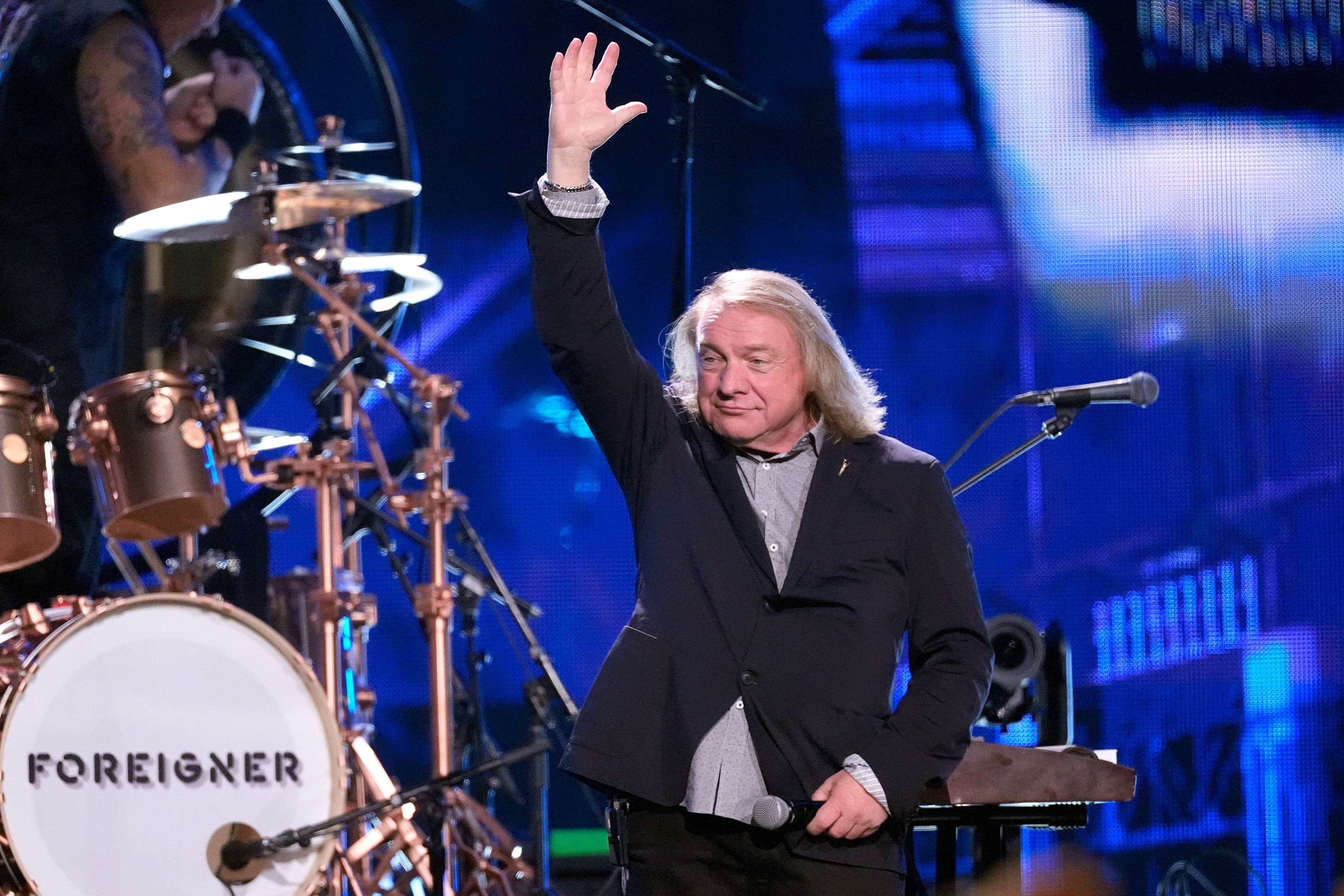 Lou Gramm of Foreigner performs during the 39th Annual Rock & Roll Hall of Fame Induction Ceremony on Saturday, Oct. 19, 2024, at Rocket Mortgage FieldHouse in Cleveland. (AP Photo/Chris Pizzello)