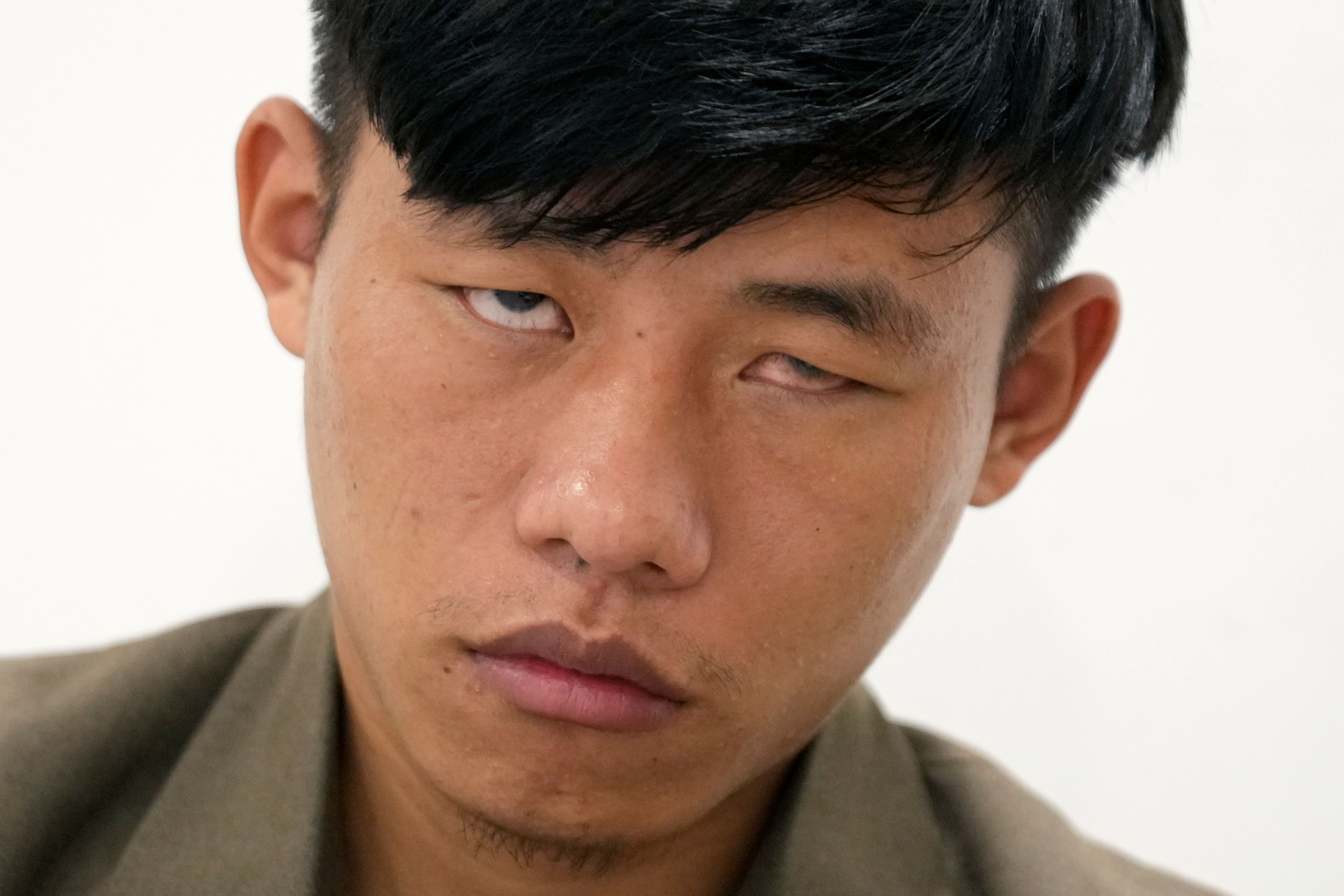 Takosangba Pongen, 27, a blind pianist, waits to perform at the two-day Brillante Piano Festival in Bengaluru, India, Sunday, Sept. 29, 2024. (AP Photo/Aijaz Rahi)