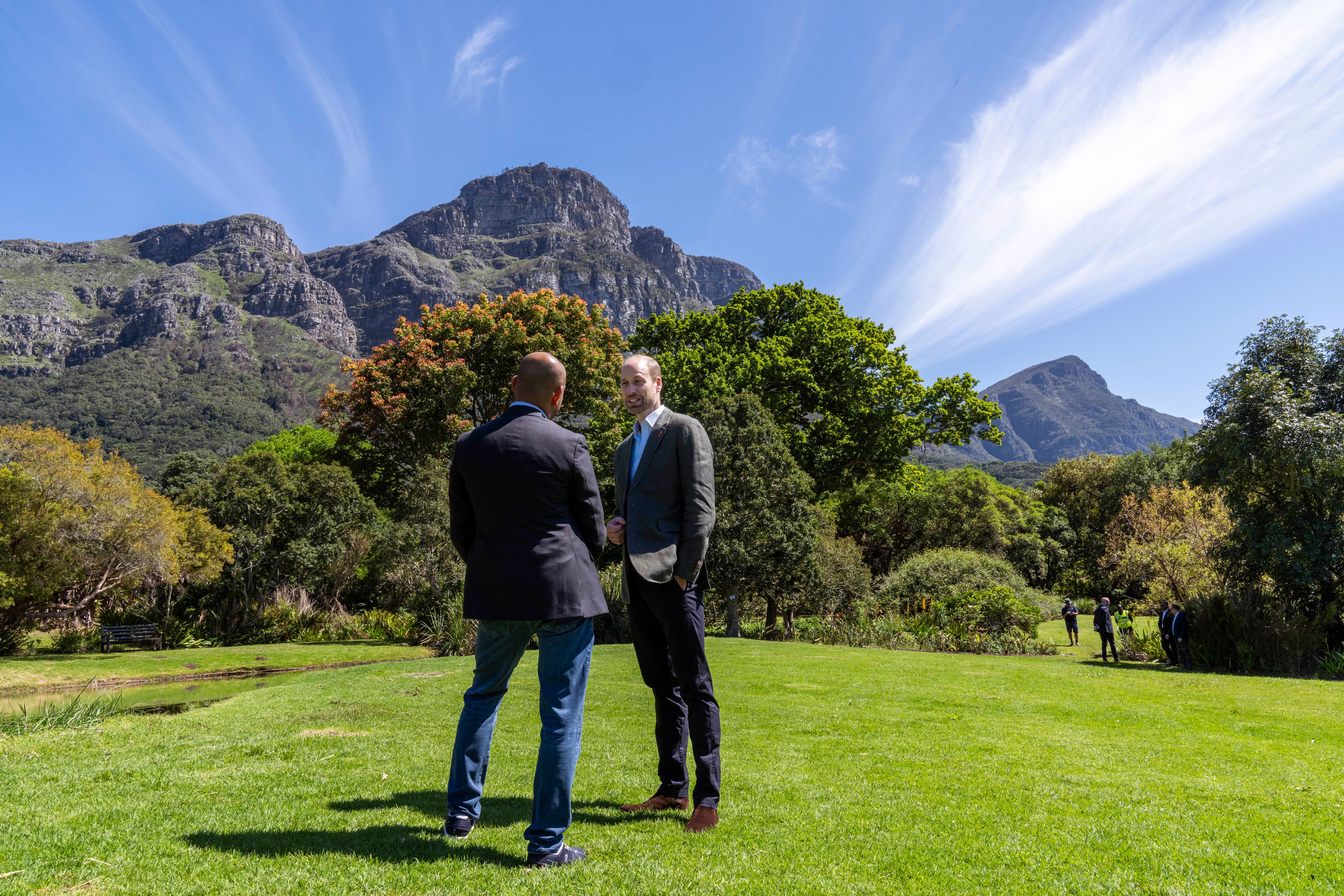 Britain's Prince William meets finalists of the 2024 Earthshot Prize at the Kirstenbosch Botanical Gardens in Cape Town, South Africa, Wednesday, Nov. 6, 2024. (AP Photo/Jerome Delay, Pool)