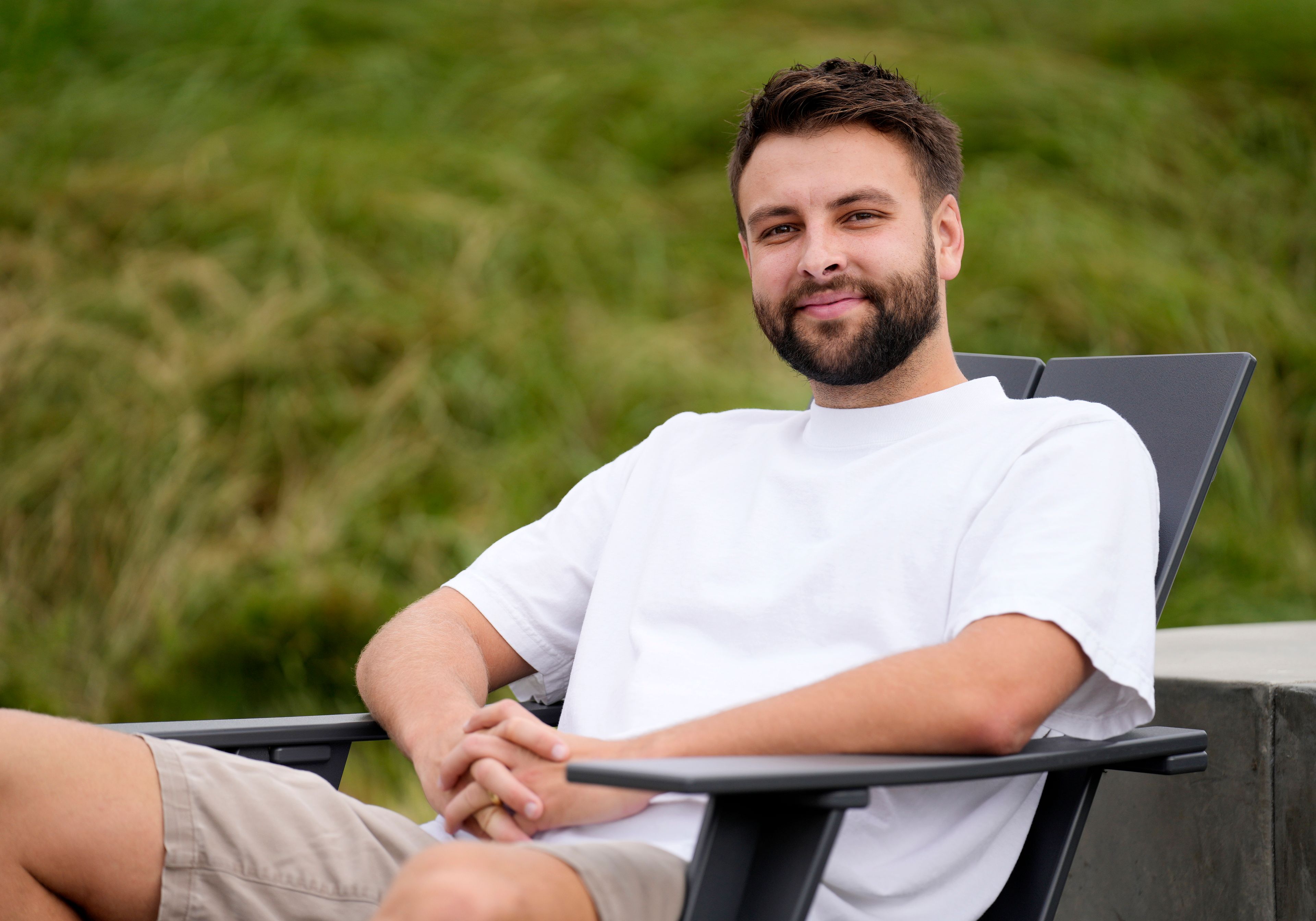 Influencer Jimmy Darts poses for a portrait, Monday, Oct. 14, 2024, in Irvine, Calif. (AP Photo/Chris Pizzello)