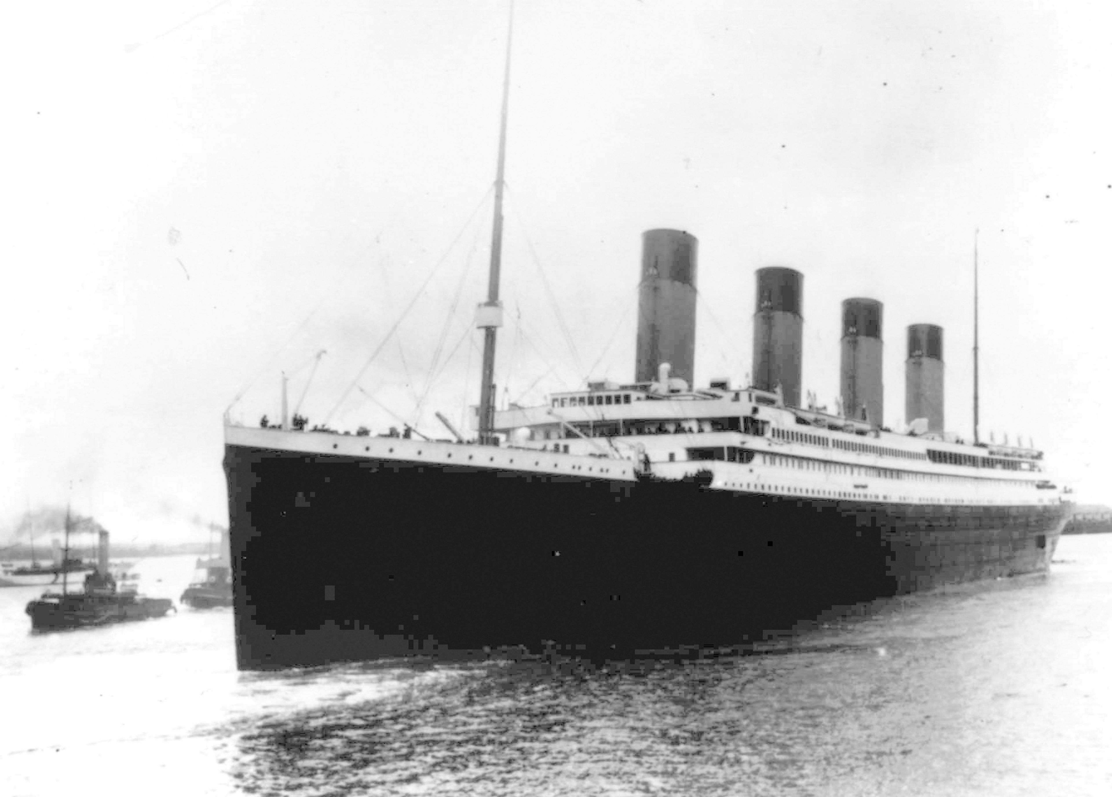 FILE - The Titanic leaves Southampton, England, April 10, 1912, on her maiden voyage. On Thursday, June 27, 2024, the U.S. government officially ended its legal fight against an upcoming expedition to the Titanic shipwreck after the company that owns the ship's salvage rights scaled back its dive plans. (AP Photo, File)