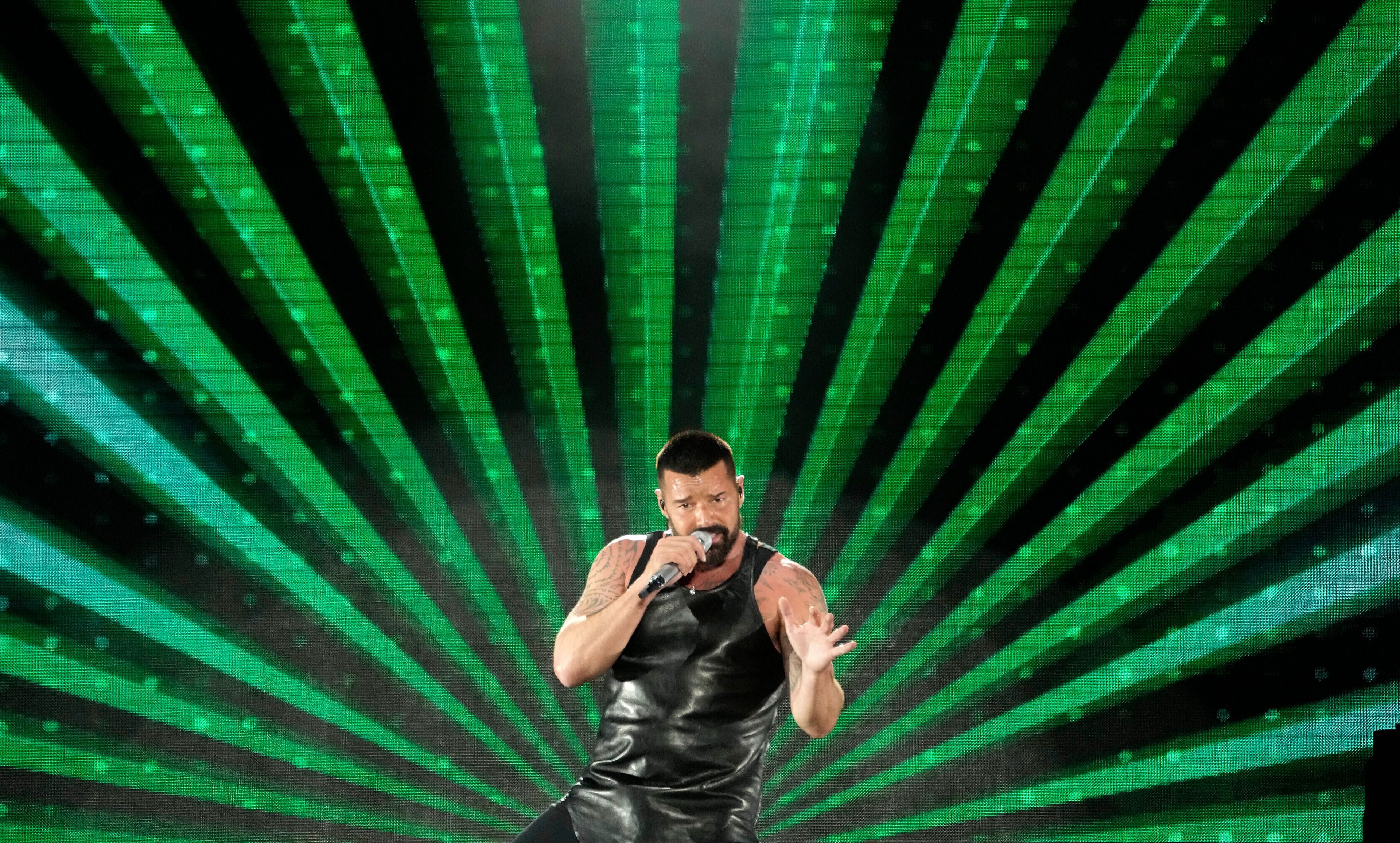 Ricky Martin performs during the LA Pride in the Park festival at Los Angeles State Historic Park, Saturday, June 8, 2024, in Los Angeles. (AP Photo/Chris Pizzello)