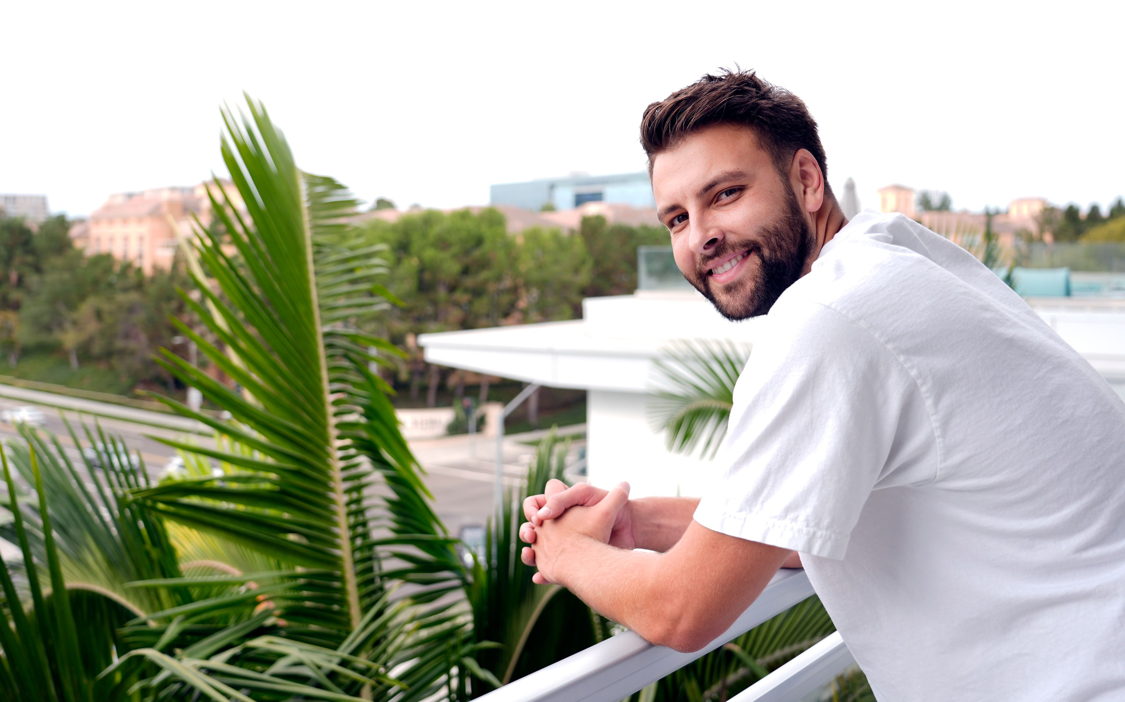 Influencer Jimmy Darts poses for a portrait, Monday, Oct. 14, 2024, in Irvine, Calif. (AP Photo/Chris Pizzello)