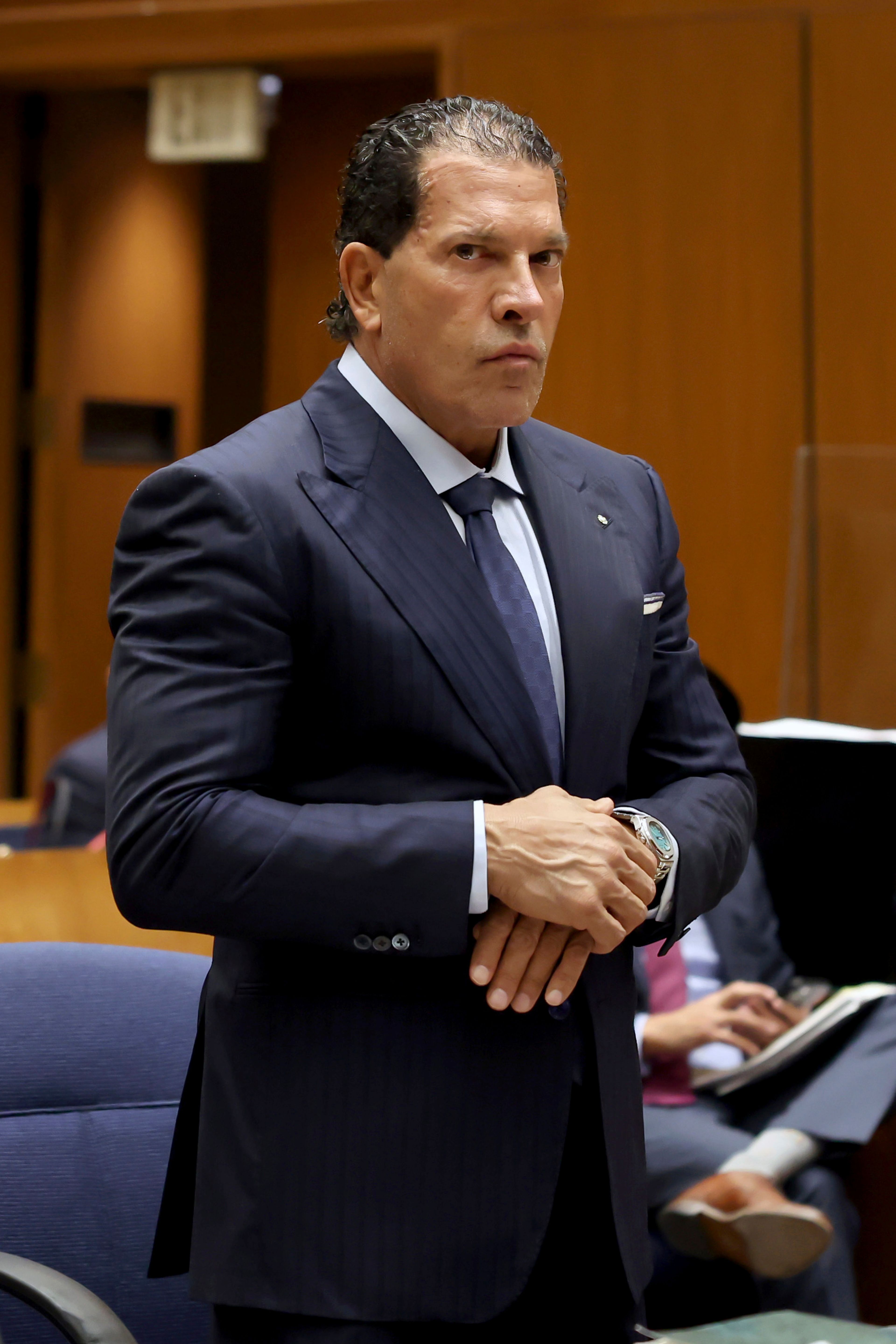 Defense attorney for A$AP Rocky, Joe Tacopina, speaks during Rakim Mayers AKA A$AP Rocky's Pretrial Conference at Clara Shortridge Foltz Criminal Justice Center on Tuesday, Oct. 22, 2024 in Los Angeles. (Amy Sussman/Getty Images via AP, Pool)